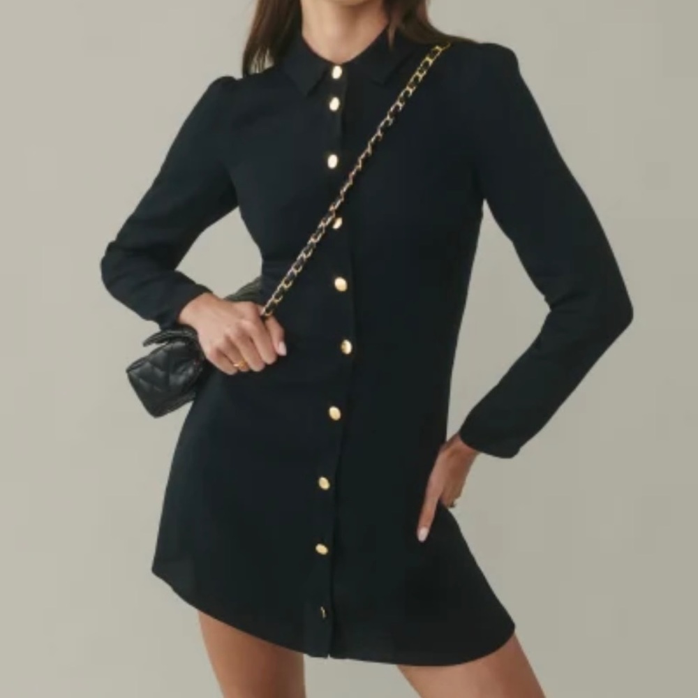 Reformation Hugh Dress (Black, Size 4) - NEW w/ Tags